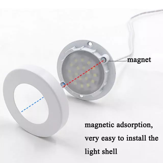 Image of OLIPS 3W LED Cabinet & Cupboard Striker Light | Magnetic Cover Surface Mount Light | Elegant Slim Metal Body | Bright Energy Efficient LED for Kitchen & Wardrobe (1, Cool White)