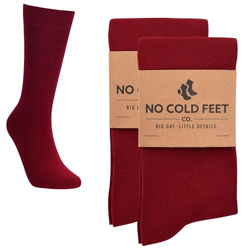 Fun Burgundy Colorful Novelty Socks for Men for Dress Casual Formal Groomsmen Wedding, 2 Pack