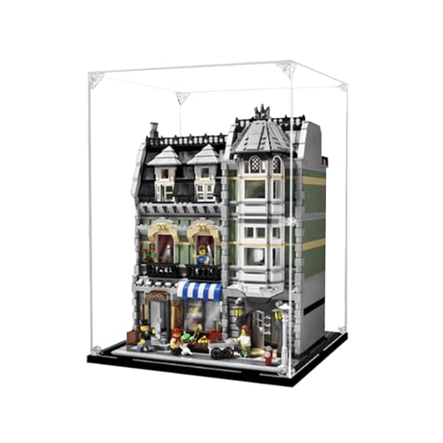 Acrylic Display case for Lego 10185 Green Grocery Store - dustproof with uv Protection,Custom Fit for Lego 10185 Model - Collector's Edition(Model not Included) (Transparent + 3mm)