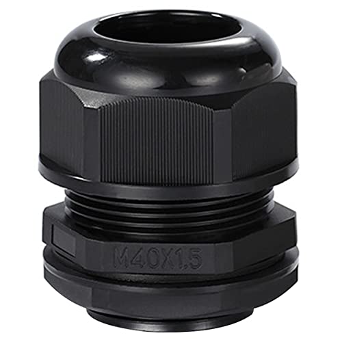 Meccion M40 Cable Gland 5 Pack IP68 Waterproof Nylon Cable Connectors with Locknut and Washer, Suitable for 24mm - 32mm Cables