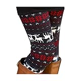 Christmas Eve Reindeer and Snowflake Leggings Stretchy Aztec Pants for Women XL