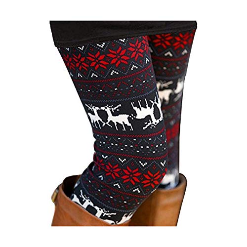 Leggings para mujer estampados de Navidad y Halloween Sipaya tallas S a 3XL hasta el tobillo
