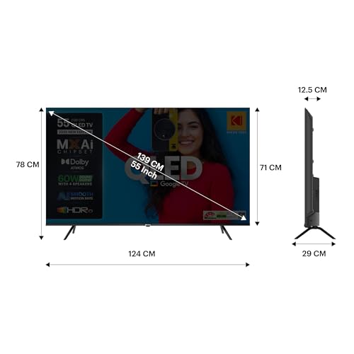 Image of Kodak 139 cm (55 inches) Matrix Series UHD 4K QLED Google TV 55ST5025