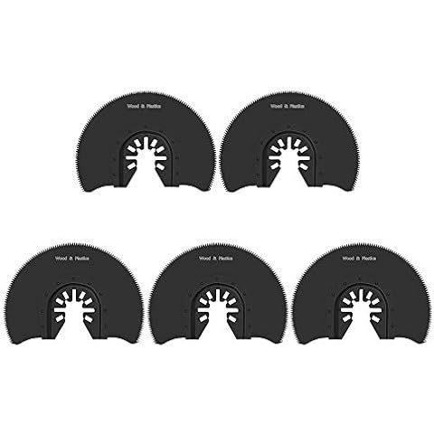 5pcs Circular 3-1/2'' Saw Blades Oscillating High Carbon Steel Multi Tool Accessories Set for Repairing Cutting Cover