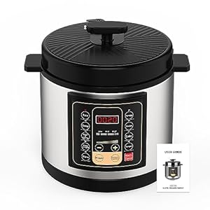 Electric Pressure Cooker, 6 Quart Pressure Cooker Stainless Steel, 9-in-1 Multi-Functional Programmable Instant Cooker Pressure Pot with Slow Cooker,Including Stir-fry, Rice Cooker, Yogurt Maker