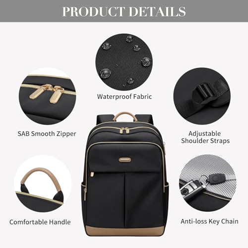 Mochila para laptop 16 pulgadas para mujer miniatura 5