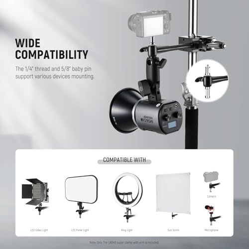 Image of NEEWER Super Clamp with 6 inch Extension Arm, 5 /8 inch Stud, 2.4 inch Jaw Grip