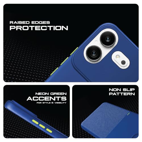 Image of AIBEX Premium Back Cover Case Compatible for Nothing 4B | Scratch & Drop Tested Shockproof Matte Texture Case with Soft Microfibre Lining | Slim Fit Cover with Anti-Scratch - Blue