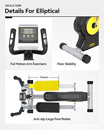 JKANGFIT Elliptical Machine - Elliptical Training Machines Elliptical Exercise Machine for Home, Quiet Driven Magnetic Elliptical with LCD Monitor, 8 Levels Resistance (Training-1)