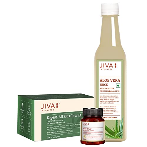 Jiva Aloe Vera Juice 500ml | Digestall Churna 30 Sachet | Saaf Saaf 60 Tablets | Healthy Digestion Combo For Adults | Helps to Relieve Constipation & Acidity (Combo - 3) (B0BZZDZ2N1) Amazon Price History, Amazon Price Tracker