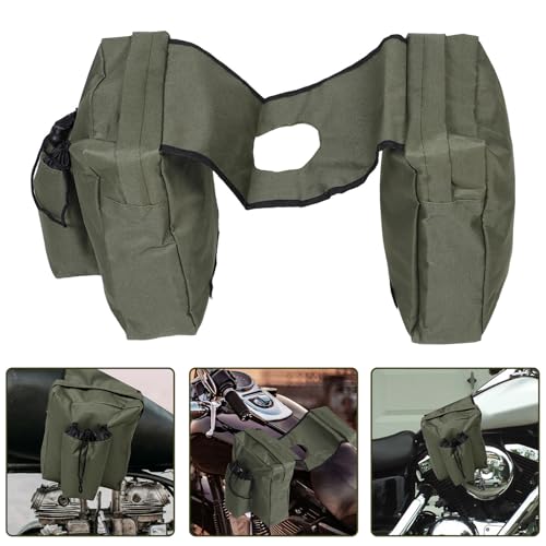 Bolsa Moto Oxford Doble Bolsillo resistente para asiento trasero 7
