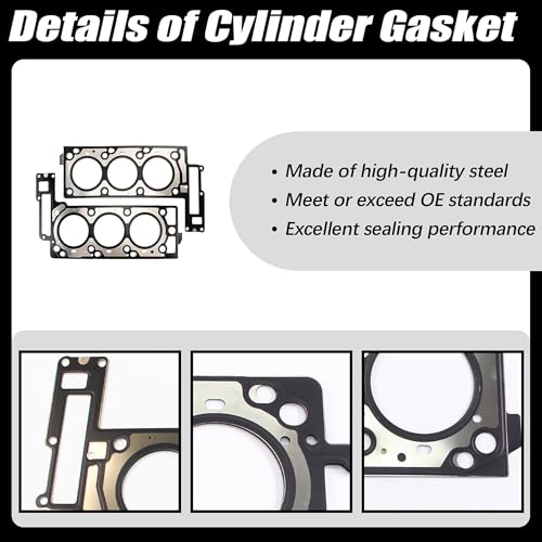 Image of AUCERAMIC M272 Cylinder Head Gasket Set Fit for 2005-2014 Mercedes-Benz W203 W204 W211 W212 E230 E280 E300 C230 C280 C300 CLC230 CLK280 CLS280 CLS300 GLK280 SLK300 3.0L 2.5L