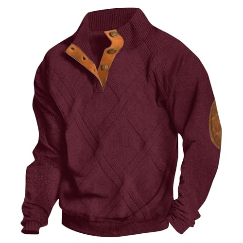 Sweatshirt Homme Tricoté Décontracté et Pull Slim Fit