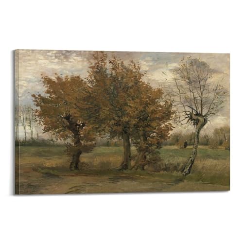Poster Vincent Van Gogh Paysage d'automne pour décoration murale de salon 50x75 cm