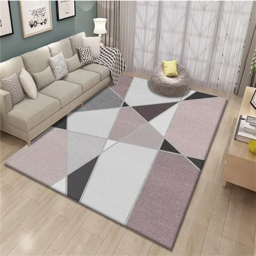 deko Schlafzimmer teppichbodenbelag für balkonfällt Nicht abRosa lila geometrische Designlinien...