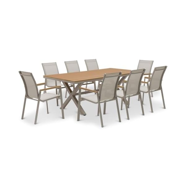 Gartenmöbel-Set WINDY 9-teilig Kaschmir