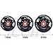 JCCHT 72mm/76mm/80mm 85A Inline Skate Wheels, Indoor Outdoor Roller Skate Wheels Replacement 8 Pack with Bearings,Black,80mm