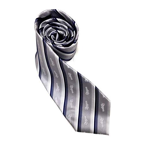 [DRAG0NS] プロ野球グッズ 中日ドラゴンズ ジャガード織ネクタイ CDロゴ シルバーストライプ-381