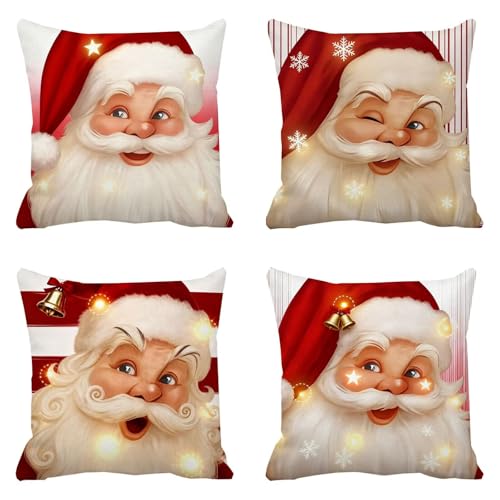 �N���X�}�X ����x���x�b�g �������J�o�[ �T���^�N���[�X �N�b�V�����J�o�[ 55x55cm 4���Z�b�g �Ђ� �������J�o�[ ���z�c���΁[ �h�������`�܂���J�o�[�� �\�t�@�w���� ���� �l�G�ʗp �C���e���A�K���Ă���ԓ����r���O���[���Q���܂��͓~�̃N���X�}�X