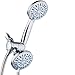 AquaDance Antimicrobial/Anti-Clog High-Pressure 30-Setting Combo Microban Nozzle Protection from Growth of Mold Mildew & Bacteria for Stronger Shower Aqua Blue, Wave Jets