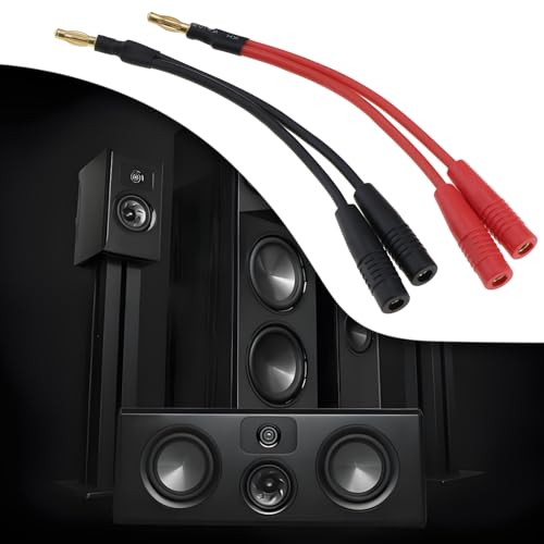 Adaptador cable banana 4mm macho a 2 hembra 4 piezas miniatura 2