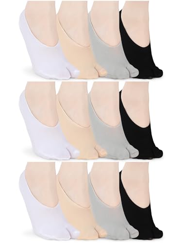 Image of Bencailor Women Tabi Socks Summer Thin No-show Socks 2-toe Split Sock for Flip Flops Sandals Flats Sneakers