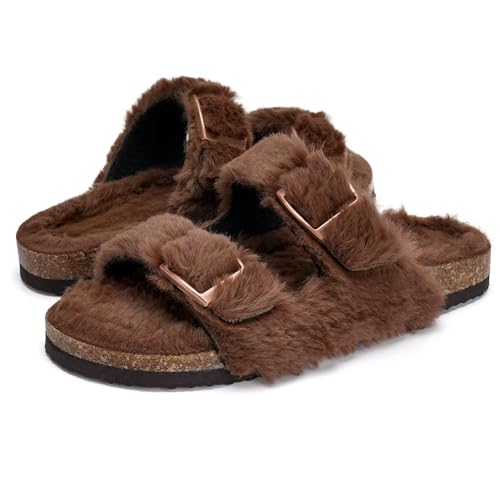 Image of Torotto Kids Sandals Boys Girls Slide Summer Non-slip Cork Glitter Toddler Slippers with Adjustable Straps for Indoor & Outdoor