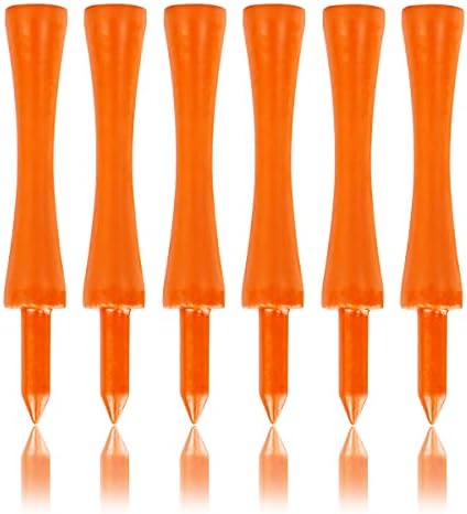 Zivisk 100 Tee Da Golf In Plastica - Castle Design, 70mm, Arancione - Infrangibili