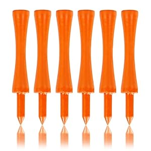 LIKOSO tee de Golf de Bamboo 100 Piezas 70MM, Naranja