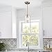 Brushed Nickel Pendant Lights,Modern Farmhouse Pendant Light,Light Fixture Kitchen Pendant Mini Hanging Light for Sink Island,Adjustable Height,Home Décor Lighting(Brushed Nickel 1 pack Stem Rod)