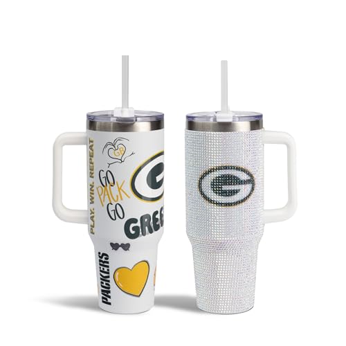 Image of The Memory Company Officially Licensed 2-Pack Game Day Tumblers Team Spirit /Bling, Green Bay Packers