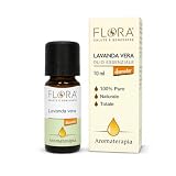 FLORA Lavanda vera Olio essenziale BIO-DEMETER 10 ml Aroma naturale per alimenti - Armonizzante, rinfrescante e purificante