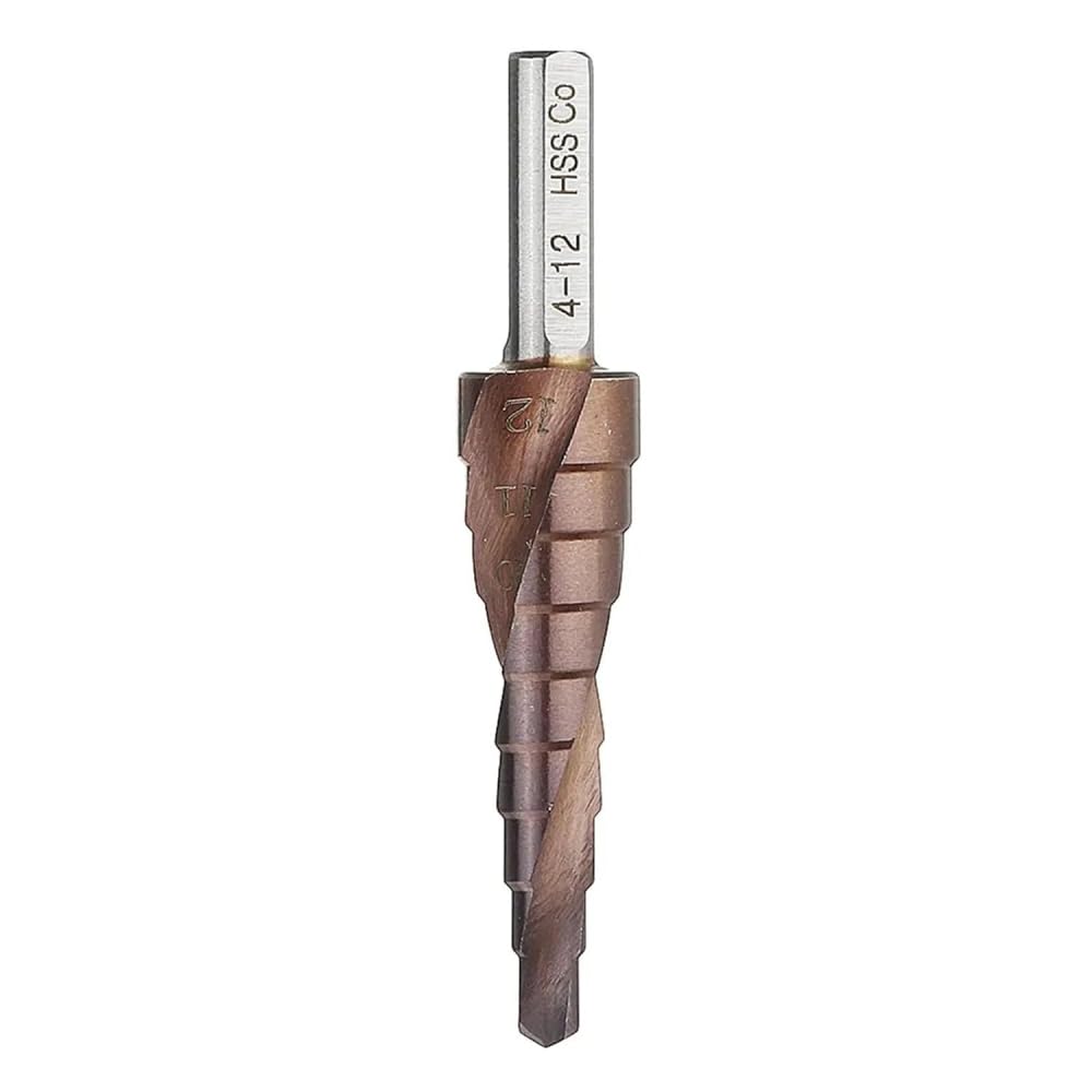 Wiertło stopniowe 4 szt. HSS-Co M35 kobaltowe wiertło stopniowe z chwytem trójkątnym 4-12/4-20/4-32 mm wiertło stopniowe