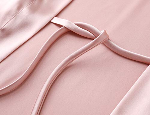 Image of PRODESIGN Satin Kimono Robe Women Long Silky Kimono Bathrobe Sleepwear Wedding Bridesmaid Robe