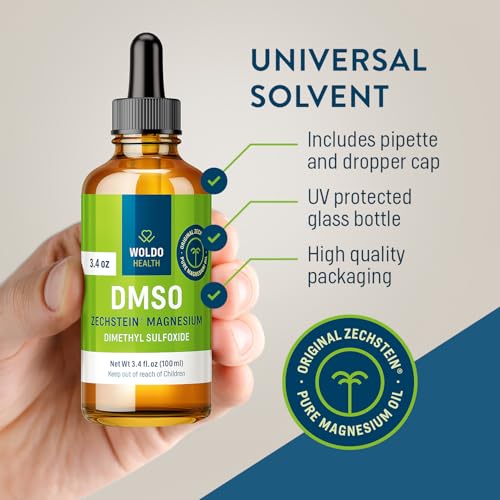 Image of DMSO 60% with Magnesium 40% Glass Bottle - 3.38oz with Dropper