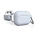 Produktbild U by UAG [U] DOT Soft-Touch Silikon Hülle Apple Airpods Pro Case [Wireless Charging kompatibel (LED sichtbar), Texturiertes Design, Lightning-Anschluss Abdeckung, Karabinerhaken] Soft blau