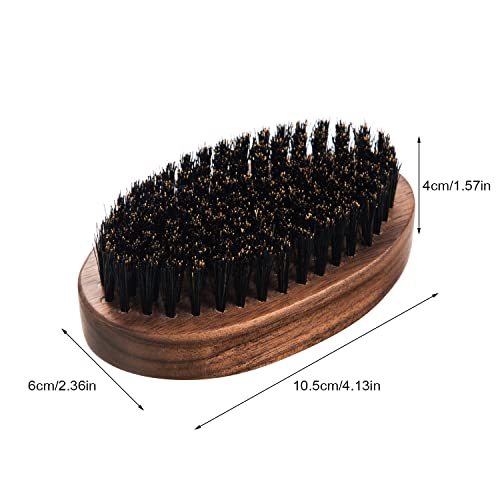 Greenth Pro Walnut Wood Beard Brush - Boar Bristle Brush For Men - Military Style Beard Grooming Tool #TOP3