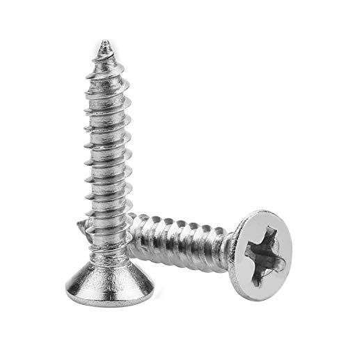 250 Piezas Tornillos para Madera Phillips Avellanados Plano #6 x 3/4" Acero Inoxidable 18-8 (304) miniatura 4