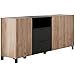 Produktbild Trendteam smart Living Sideboard Eiche Kraft Tabak/Schwarz Matt Kendo 185 x 78 x 40 cm
