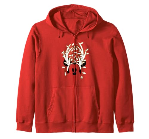 Veste Mickey Holiday zippée aux finitions pailletées d'or