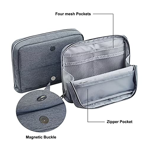 Omnge Big Capacity Pencil Case Canvas Large Storage Pouch Pen Holder Simple Stationery Bag Office Organizer School Supplies Portable Gift For Teen Girls Boy Men Women (Grey) #TOP2