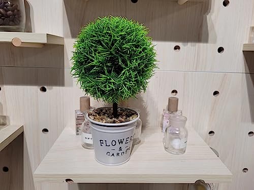 qinhome人工観葉植物 光触媒 オフィス ホーム 飾り フェイクグリーン 葉 インテリア飾り鉄バケツ花瓶付き 人工植物 枯れないグリーン デコレーション お祝い 撮影道具 部屋飾り 美術館 ホーム 庭園誕生日 プレゼント メタルポット パーティー 飾り (20cm，多幸の木) [4]