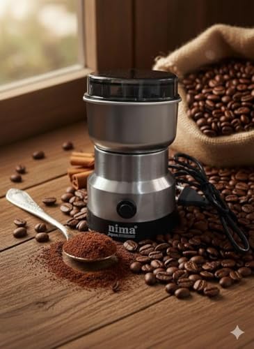 Image of Mini Mixer Grinder Small Size Electric | Portable Spice & Coffee Grinder Machine | Stainless Steel Jar | Small Mixer Grinder for Home Kitchen (300ml)