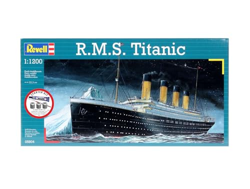 Revell 75804 Starter Kit R.M.S. Titanic 1:1200 Scale Unbuilt Plastic Model Kit with Accessories