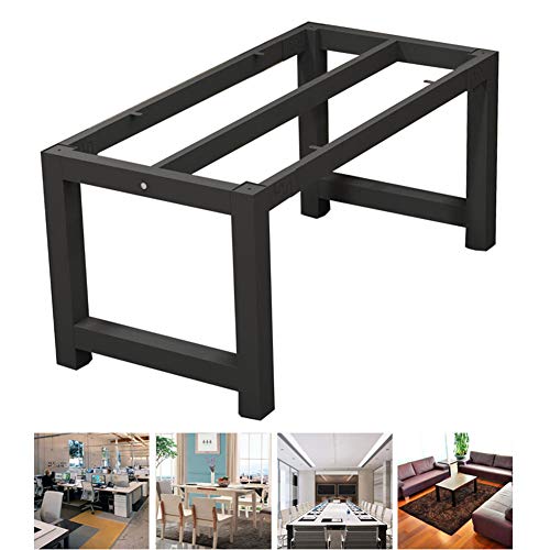 Kit de patas de mesa rectangulares negras resistentes para cocina y comedor, marco de metal para escritorios y mesas de conferencias