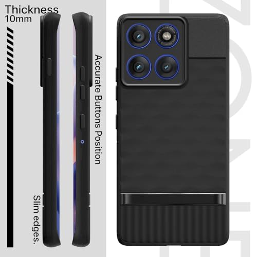 Image of Shockproof Case for Motorola Moto Edge 60 Pro 5G | Full Camera Protection | TPU Flexible Back Cover for Motorola Moto Edge 60 Pro 5G (Matte Black)