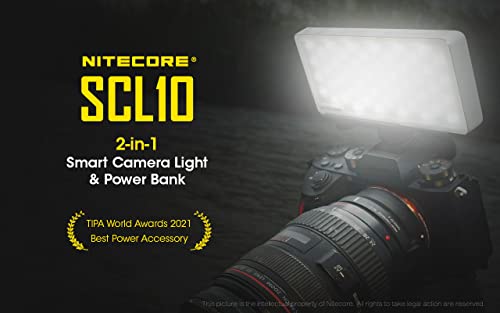 Nitecore SCL10 lámpara de cámara LED RGB recargable con función de power bank USB 3