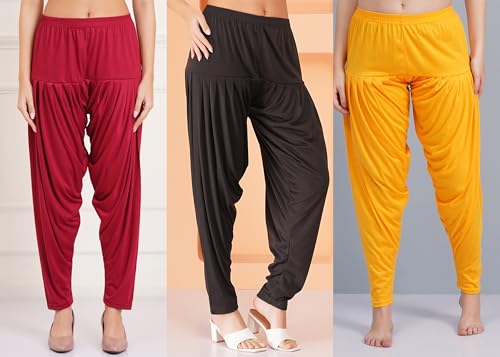 Image of Buy That Trendz Patiala Salwar for Women Relaxed Fit Viscose Patiyala Salwar Harem Bottom Pants