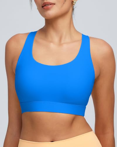 Image of RUNNING GIRL Sports Bra for Women High Support, Molded Cup High Impact Sports Bras with Sewn in Pads Workout Running Bra