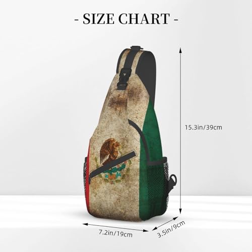 Mexico Crossbody Bag Mexico Flag Shoulder Bag Backpack Mexican Sling Bag Chest Casual Daypack Bag3